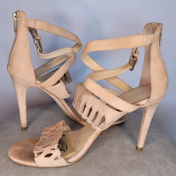 Ivanka Trump Nude Soft Leather Cutout Strappy Heels – 11M (runs large) - Picture 6 of 10